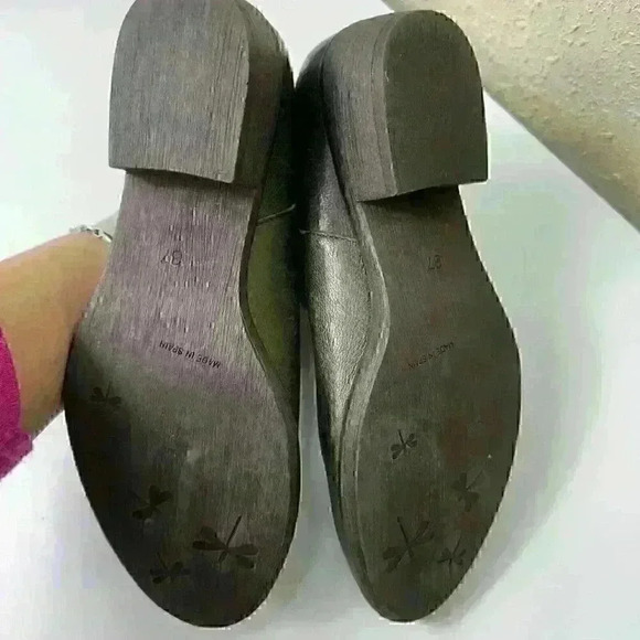 Eric Michael London Womens Leather Stacked Heel Ankle Booties Green Size 37 - Picture 6 of 9